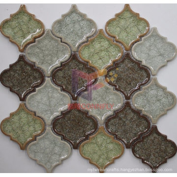 Lamp Shape Crackle Ceramic Tile Mosaic (CST247)